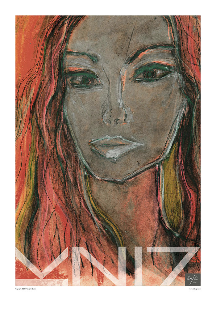 Picture of a 70x100 art print A33 Burnt Sienna by Vuorjoki Design
