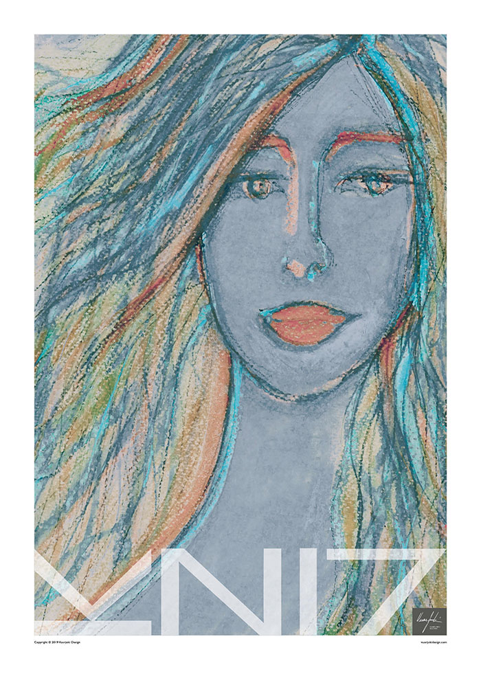 Picture of a 70x100 art print B23 Zoe by Vuorjoki Design